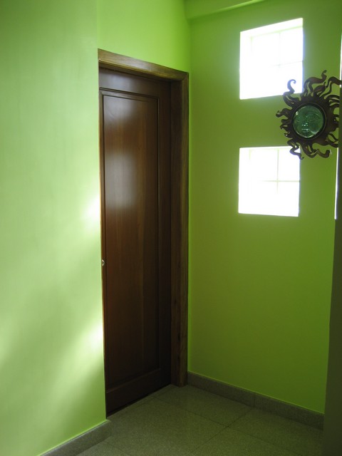 Door to corner storage room