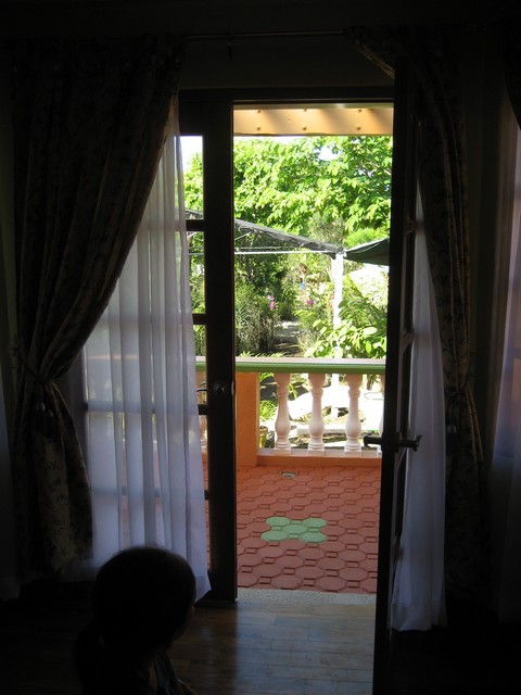 Master bedroom exit to garden terrace